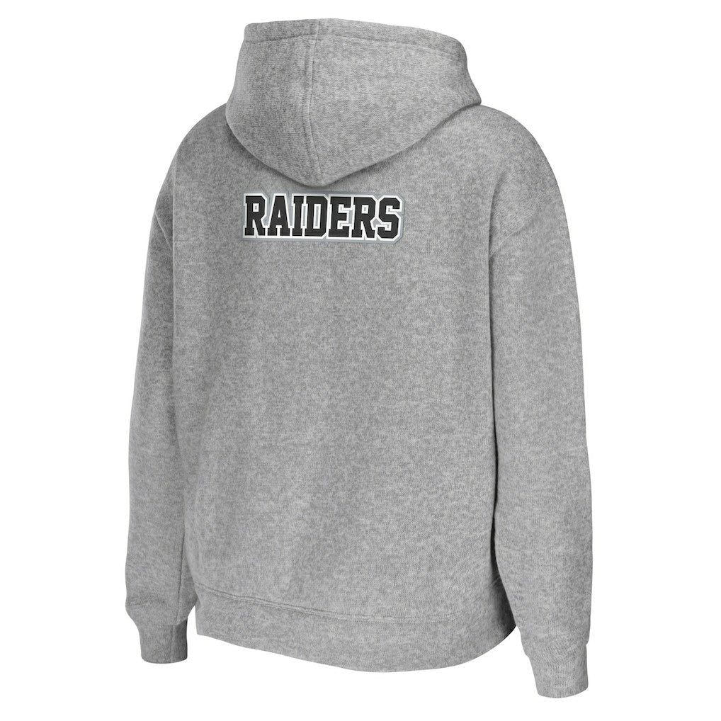 Las Vegas Raiders WEAR by Erin Andrews Women's Team Full-Zip Hoodie - Heathered Gray for sale