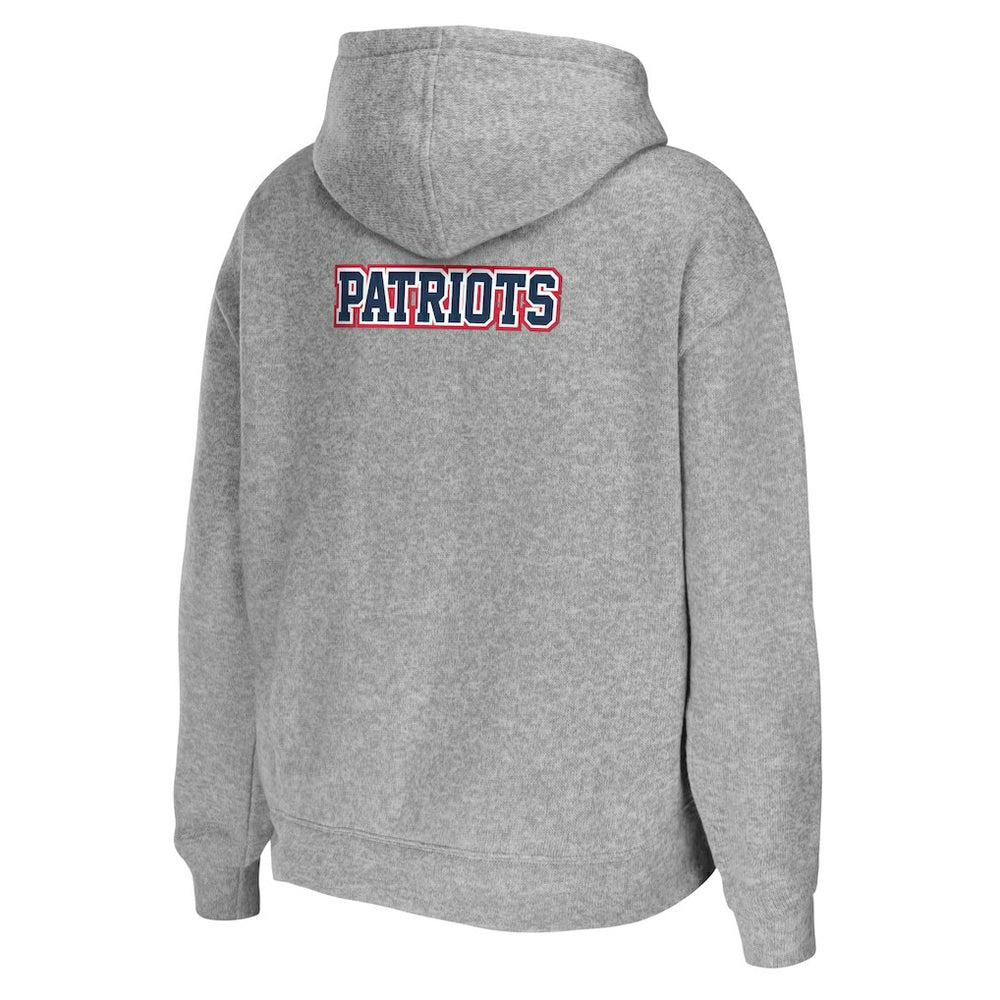 New England Patriots WEAR by Erin Andrews Women's Team Full-Zip Hoodie - Heathered Gray discount