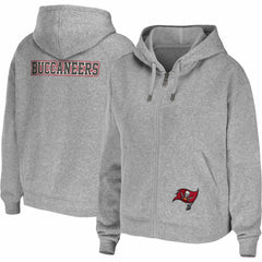 Tampa Bay Buccaneers WEAR by Erin Andrews Women's Team Full-Zip Hoodie - Heathered Gray for sale