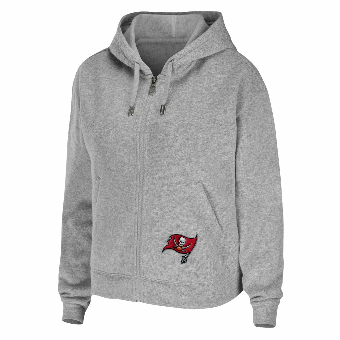 Tampa Bay Buccaneers WEAR by Erin Andrews Women's Team Full-Zip Hoodie - Heathered Gray for sale