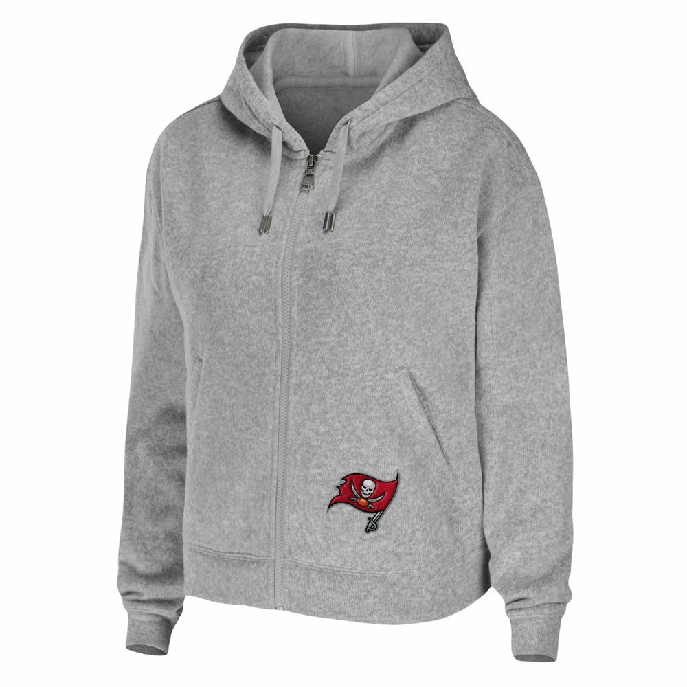 Tampa Bay Buccaneers WEAR by Erin Andrews Women's Team Full-Zip Hoodie - Heathered Gray for sale