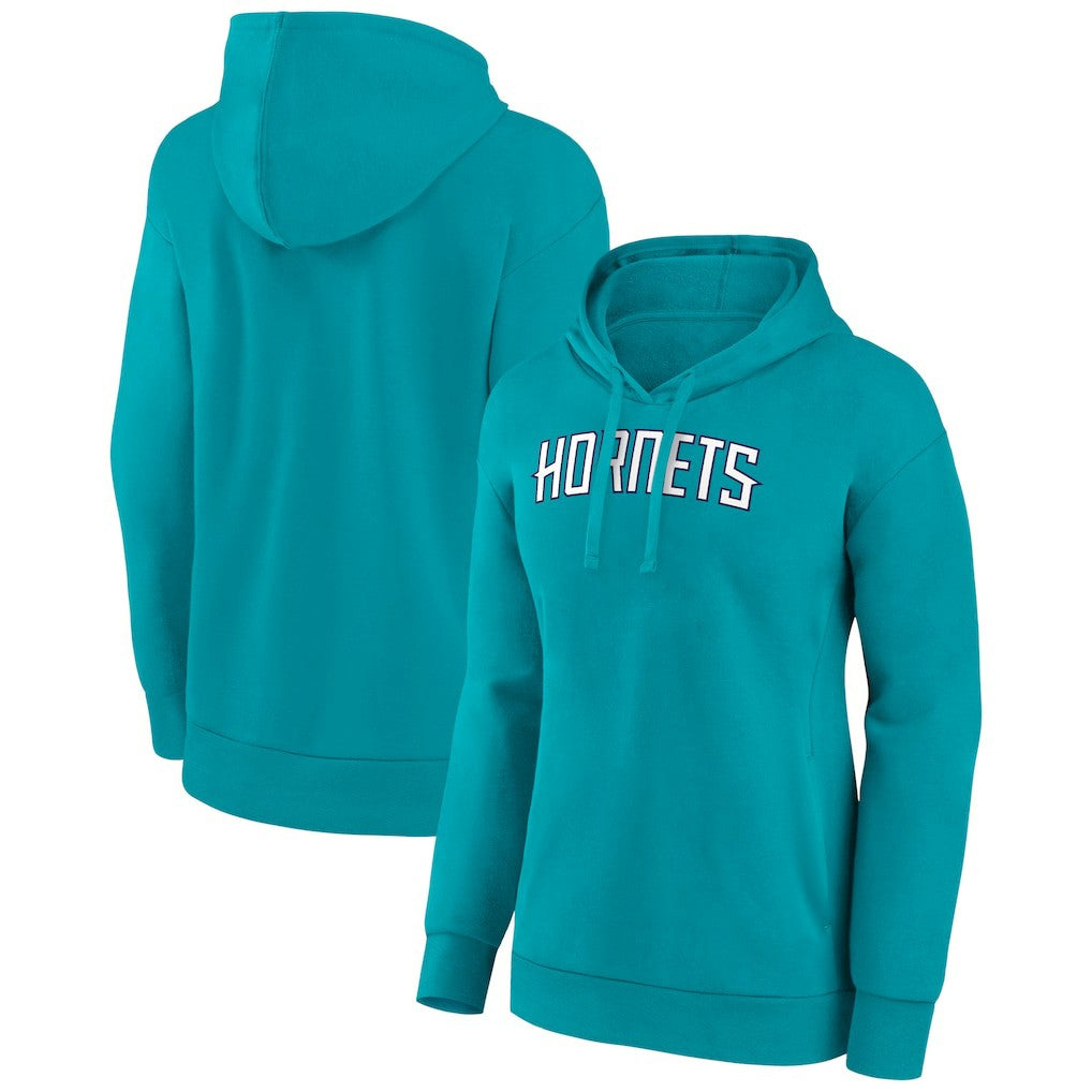 Charlotte Hornets Women's Wordmark Alt Pullover Hoodie - Teal discount