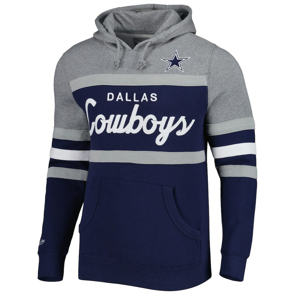 Dallas Cowboys Head Coach Pullover Hoodie - Navy/Heathered Gray cheap