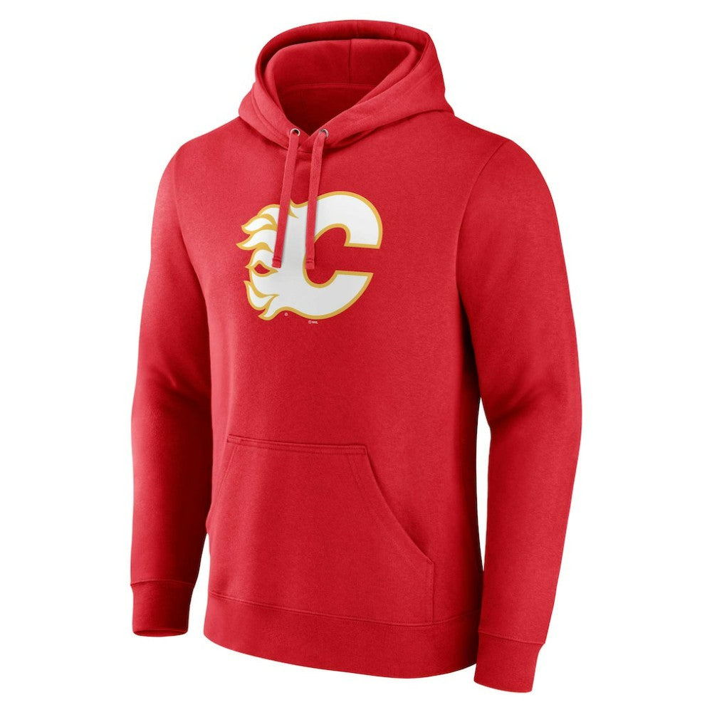 Calgary Flames Fanatics Primary Team Logo Pullover Hoodie - Red Hoodies