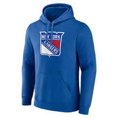 New York Rangers Fanatics Primary Logo Pullover Hoodie - Blue Hoodies