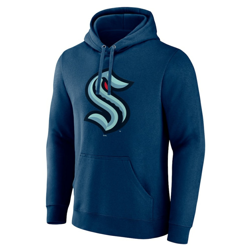 Seattle Kraken Fanatics Primary Logo Pullover Hoodie - Deep Sea Blue Hoodies