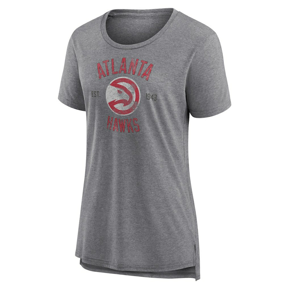 Atlanta Hawks Women's Heritage Tri-Blend T-Shirt - Heather Gray discount