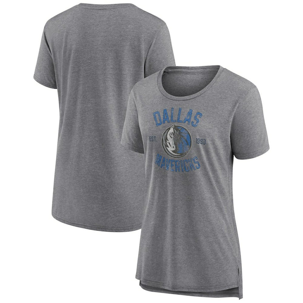 Dallas Mavericks Women's Heritage Tri-Blend T-Shirt sale - Heather Gray cheap