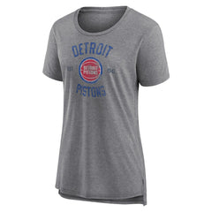 Detroit Pistons Women's Heritage Tri-Blend T-Shirt sale - Heather Gray on sale