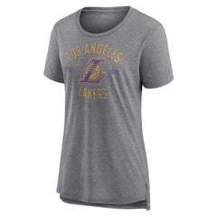 Los Angeles Lakers Women's Heritage Tri-Blend T-Shirt - Heather Gray sale