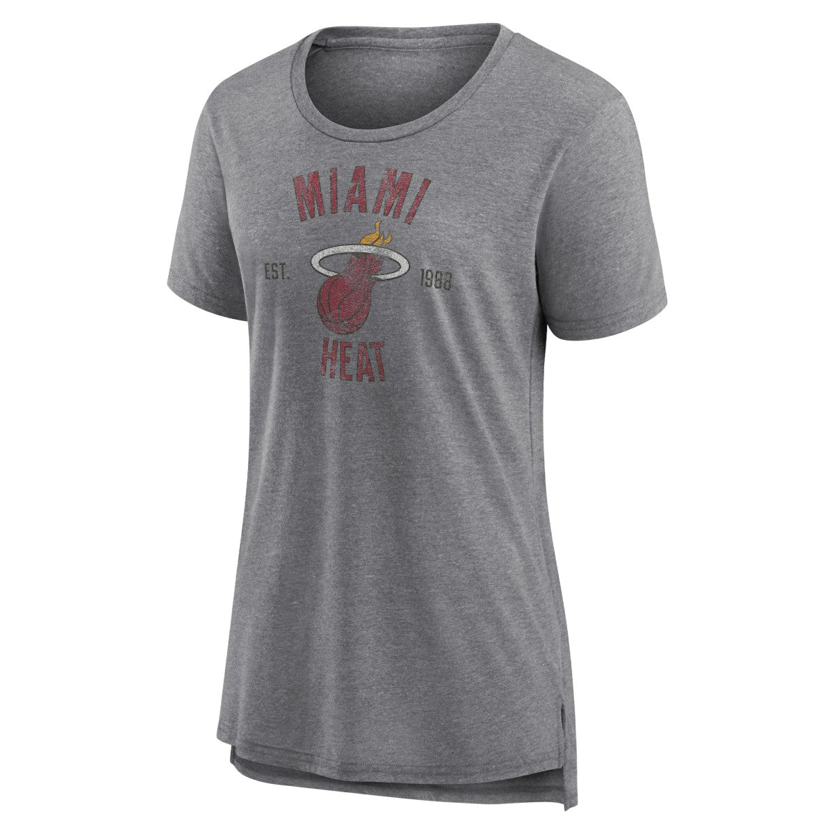 Miami Heat Women's Heritage Tri-Blend T-Shirt - Heather Gray for sale