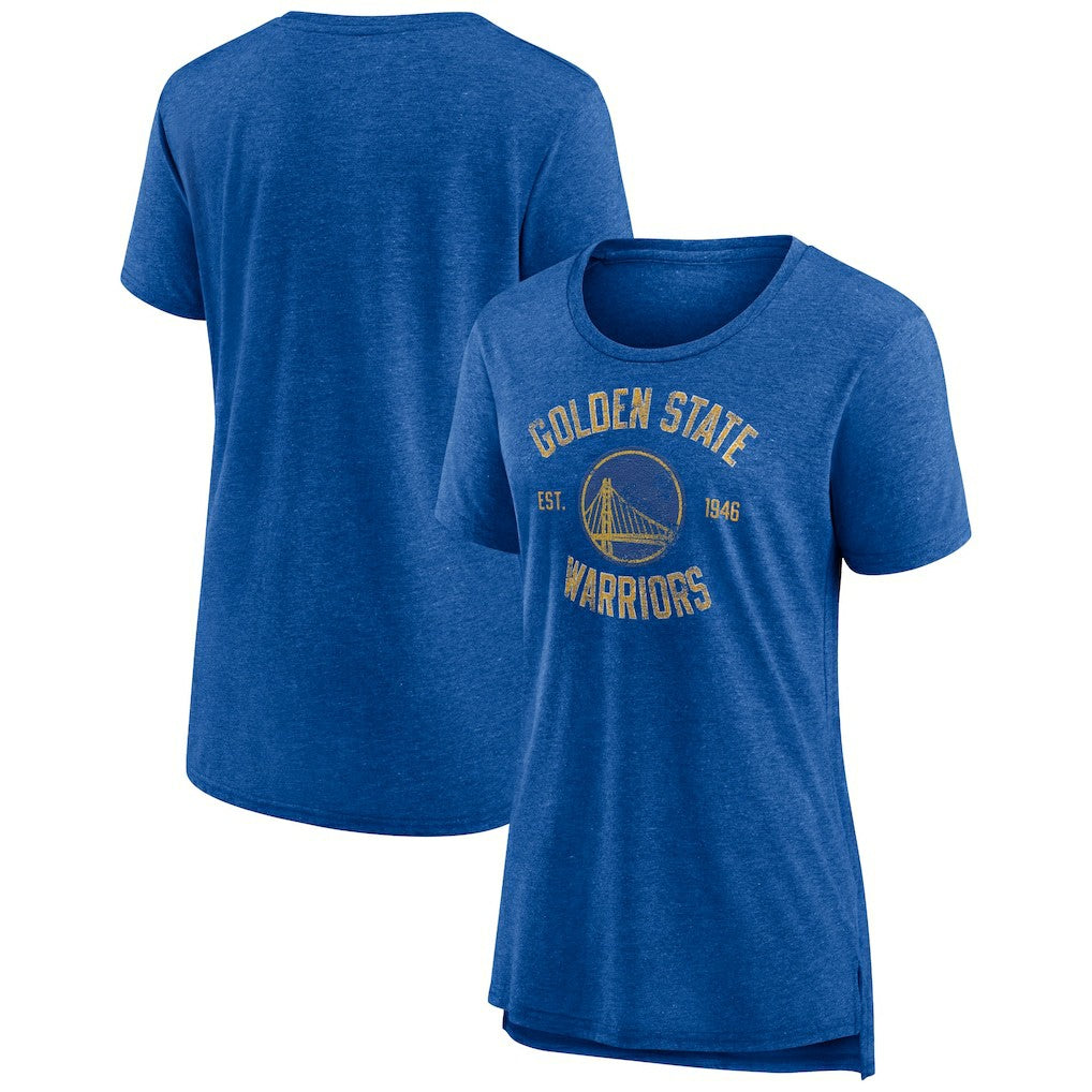 Golden State Warriors Women's Heritage Tri-Blend T-Shirt sale - Heather Royal cheap