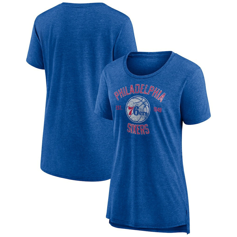 Philadelphia 76ers Women's Heritage Tri-Blend T-Shirt sale - Heather Red sale