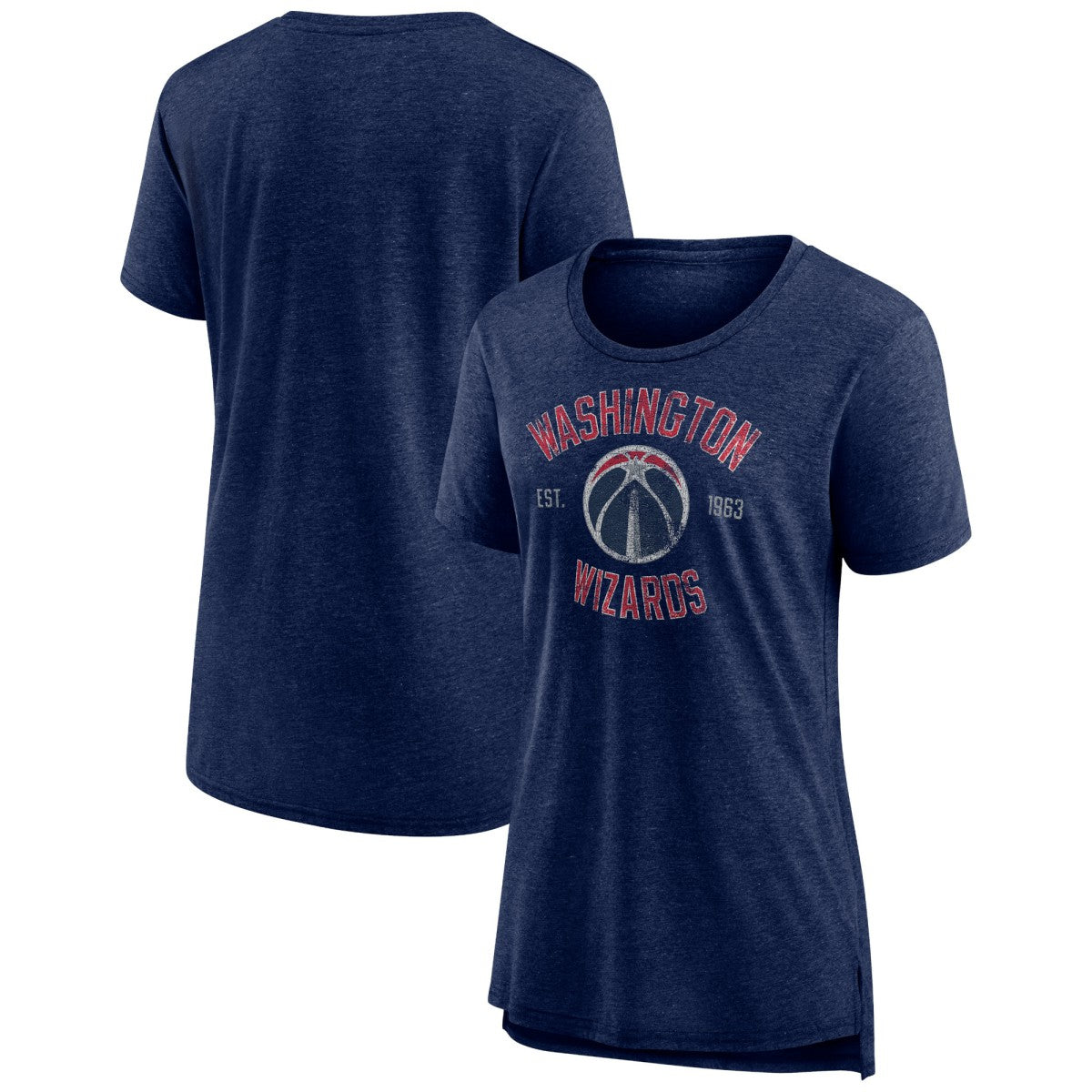Washington Wizards Women's Heritage Tri-Blend T-Shirt - Heather Navy shop