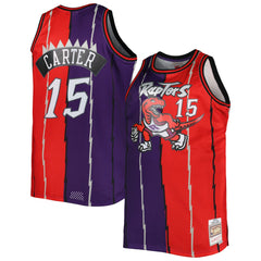 Vince Carter Toronto Raptors Big & Tall Hardwood Classics 1998/99 Split Swingman Jersey - Purple/Red for sale