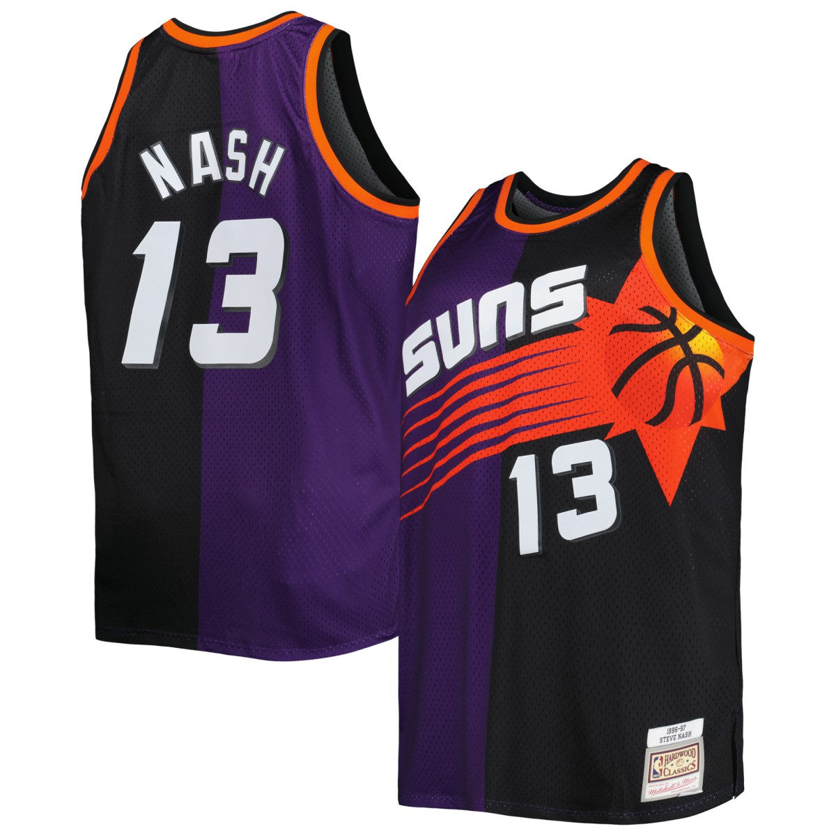 Steve Nash Phoenix Suns Big & Tall Hardwood Classics 1996/97 Split Swingman Jersey - Purple/Black outlet