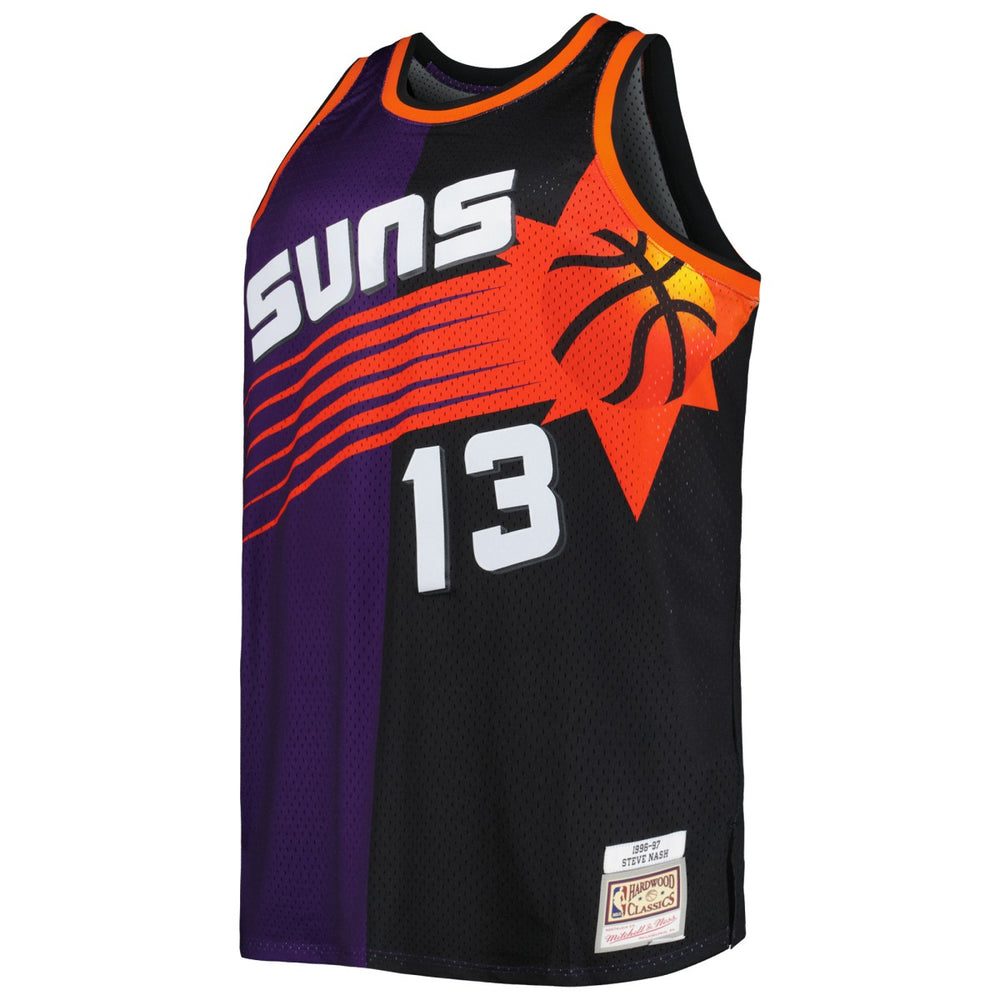 Steve Nash Phoenix Suns Big & Tall Hardwood Classics 1996/97 Split Swingman Jersey - Purple/Black outlet