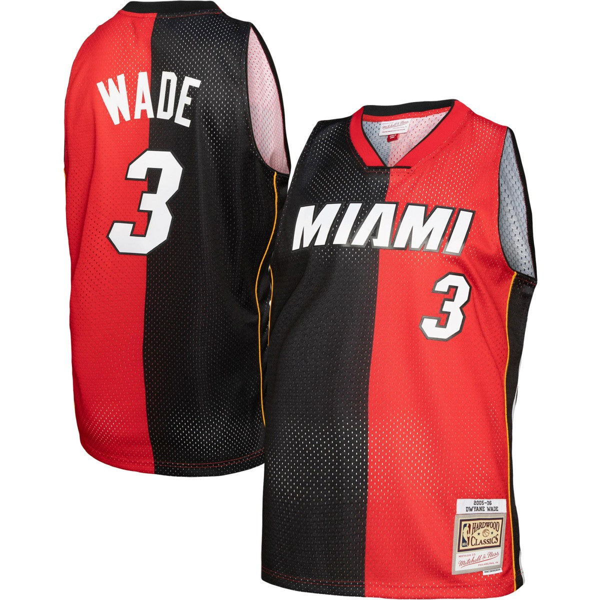 Dwyane Wade Miami Heat Big & Tall Hardwood Classics 2005/06 Split Swingman Jersey - Black/Red online