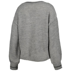 Brooklyn Nets Lusso Women's Scarletts Lantern Sleeve Tri-Blend V-Neck Pullover Sweater - Gray on sale