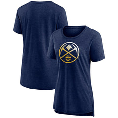 Denver Nuggets Women's Gradient Logo Tri-Blend T-Shirt sale - Heather Navy online