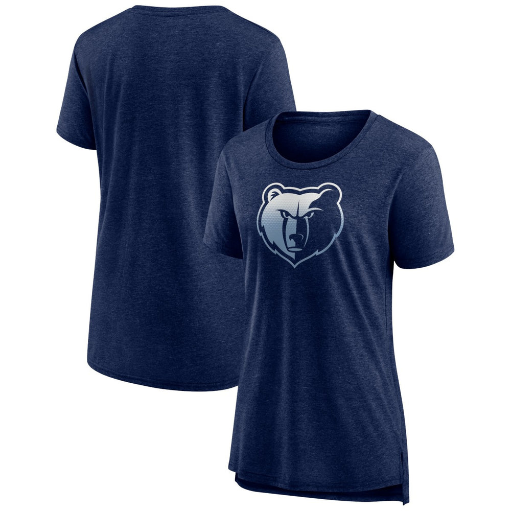 Memphis Grizzlies Women's Gradient Logo Tri-Blend T-Shirt - Heather Navy online