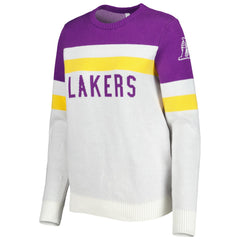 Los Angeles Lakers Lusso Women's Dominique Pullover Sweater - Purple/Cream outlet