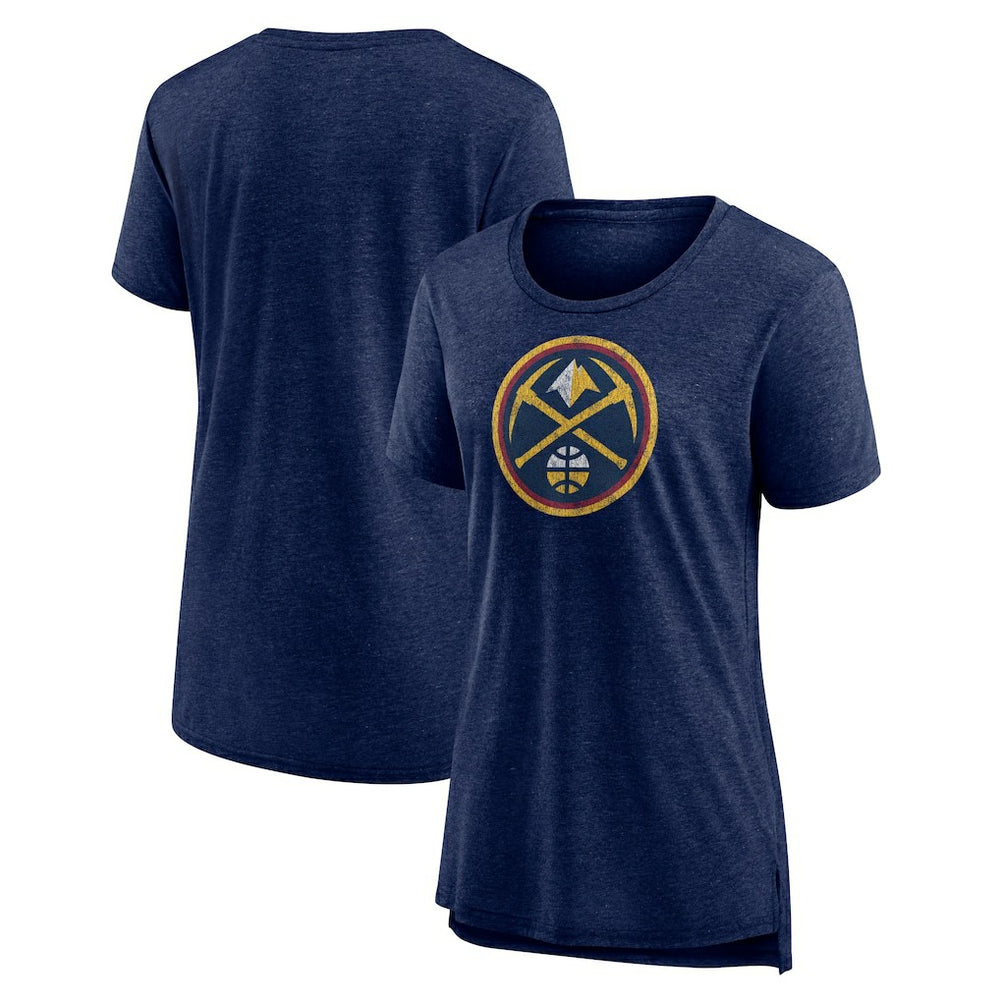 Denver Nuggets Women's Distressed Logo Tri-Blend T-Shirt sale - Heather Navy online