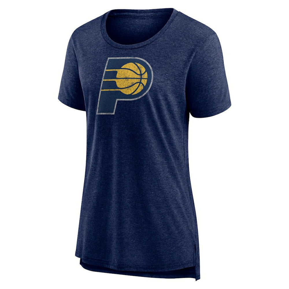 Indiana Pacers Women's Distressed Logo Tri-Blend T-Shirt - Heather Navy online