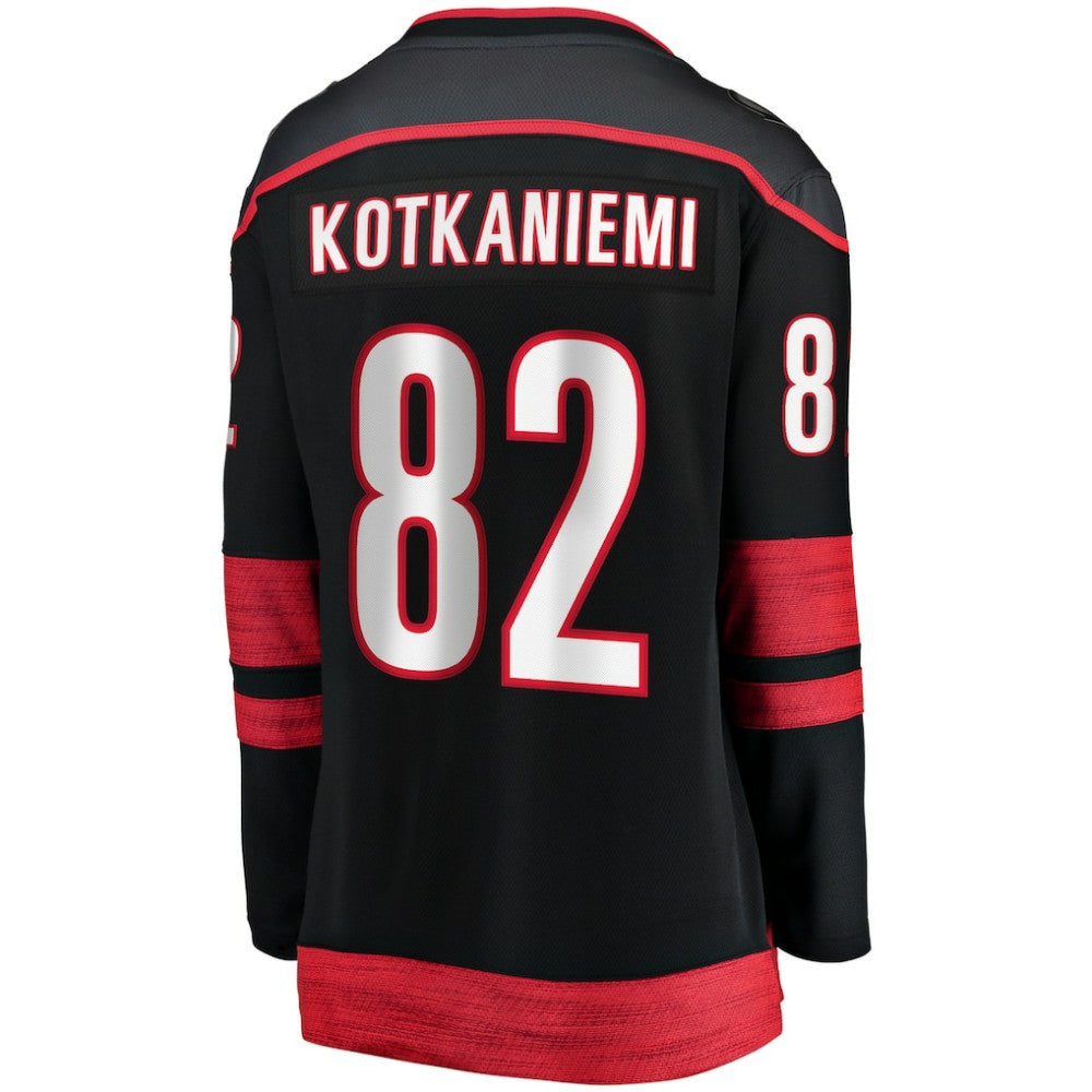 Jesperi Kotkaniemi Carolina Hurricanes Fanatics Women's Home Breakaway Player Jersey - Black Jerseys
