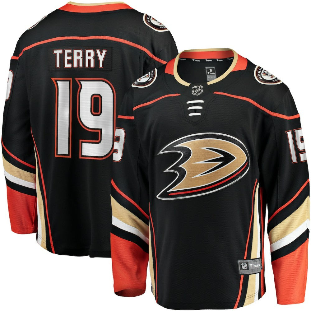 Troy Terry Anaheim Ducks Fanatics Home Team Breakaway Player Jersey - Black Jerseys