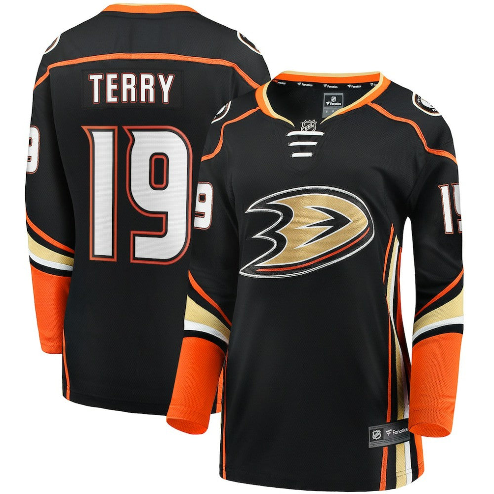 Troy Terry Anaheim Ducks Fanatics Women's Home Team Breakaway Player Jersey - Black Jerseys