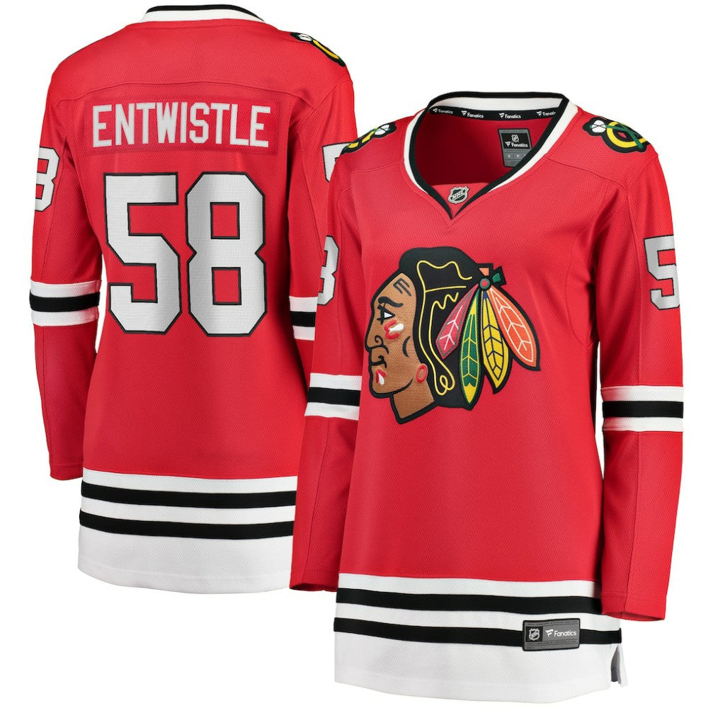 MacKenzie Entwistle Chicago Blackhawks Fanatics Women's Home Breakaway Player Jersey - Red Jerseys