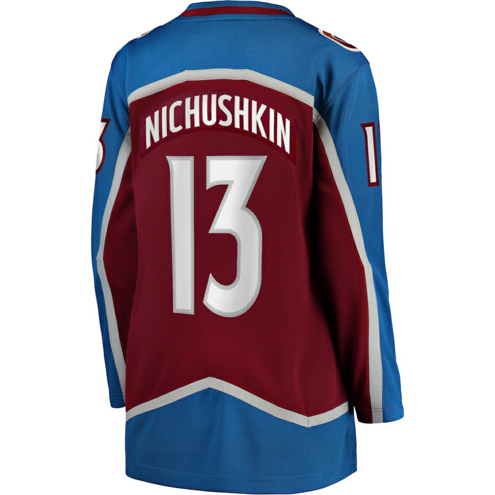 Valeri Nichushkin Colorado Avalanche Fanatics Women's Home Breakaway Player Jersey - Burgundy Jerseys