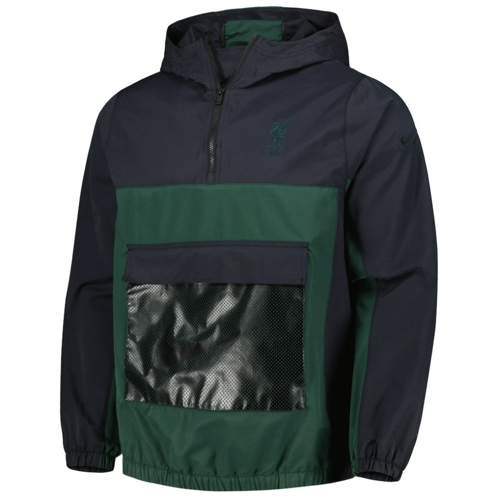 Liverpool Anorak Hoodie Quarter-Zip Jacket - Green discount