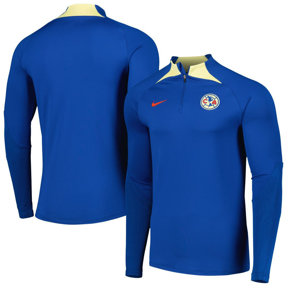 Club America Strike Drill 2023/24 Performance Quarter-Zip Long Sleeve Top - Blue for sale