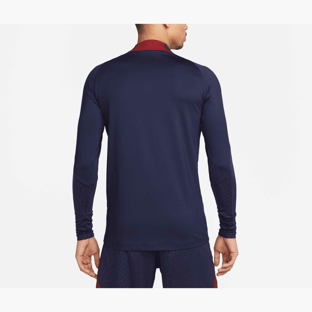 Paris Saint-Germain 2023/24 Strike Drill Performance Raglan Quarter-Zip Long Sleeve Top - Navy online
