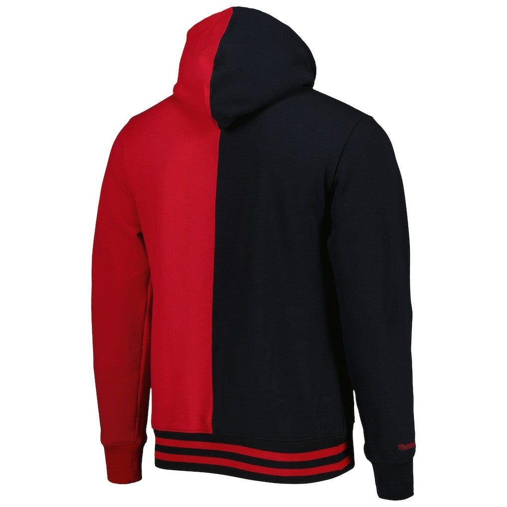 Philadelphia 76ers Big & Tall Hardwood Classics Split Pullover Hoodie - Black/Red discount