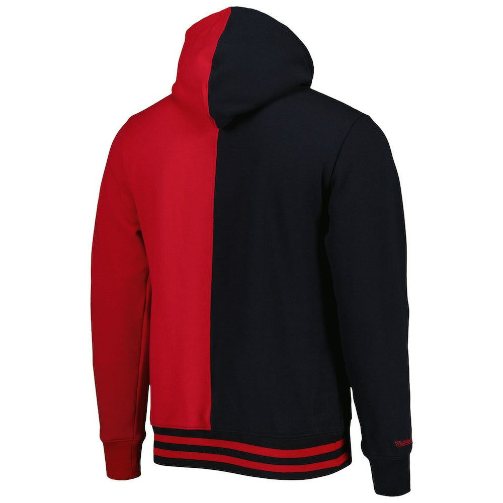 Philadelphia 76ers Big & Tall Hardwood Classics Split Pullover Hoodie - Black/Red discount