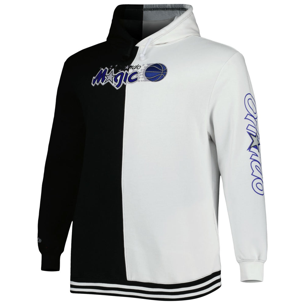 Orlando Magic Hardwood Classics Big & Tall Hardwood Classics Split Pullover Hoodie - Black/White sale