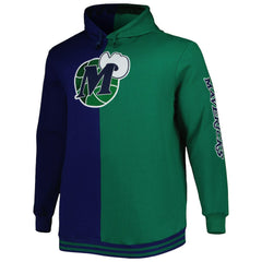 Dallas Mavericks Hardwood Classics Big & Tall Hardwood Classics Split Pullover Hoodie sale - Navy/Green online