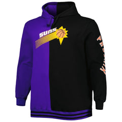 Phoenix Suns Big & Tall Hardwood Classics Split Pullover Hoodie - Purple/Black discount