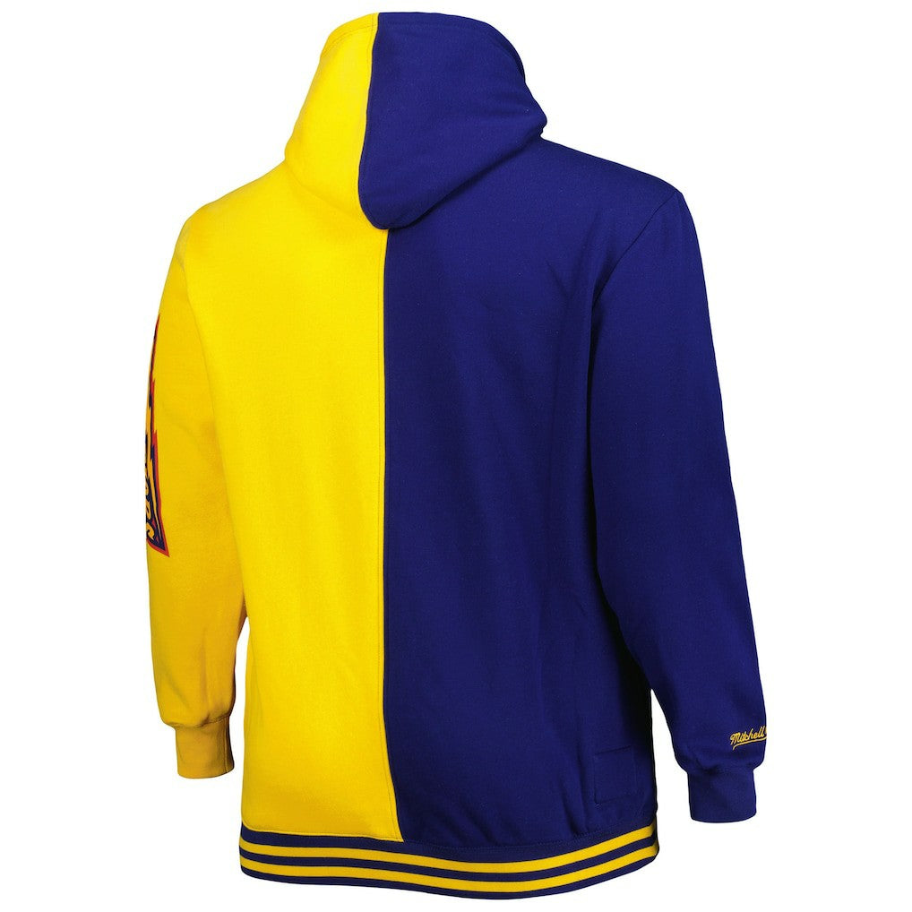 Golden State Warriors Big & Tall Hardwood Classics Split Pullover Hoodie sale - Navy/Gold discount