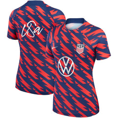 USMNT Women's 2023 Strike Drill Pre-Match Top - Red for sale