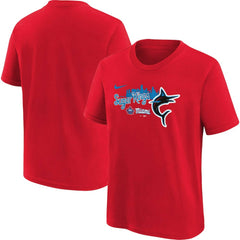 Miami Marlins Youth City Connect Graphic T-Shirt Red