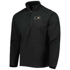 Philadelphia Flyers Antigua Course Quarter-Zip Jacket - Heathered Black Jackets