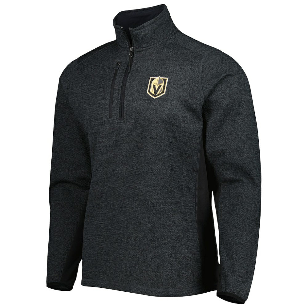 Vegas Golden Knights Antigua Course Quarter-Zip Jacket - Heathered Black Jackets
