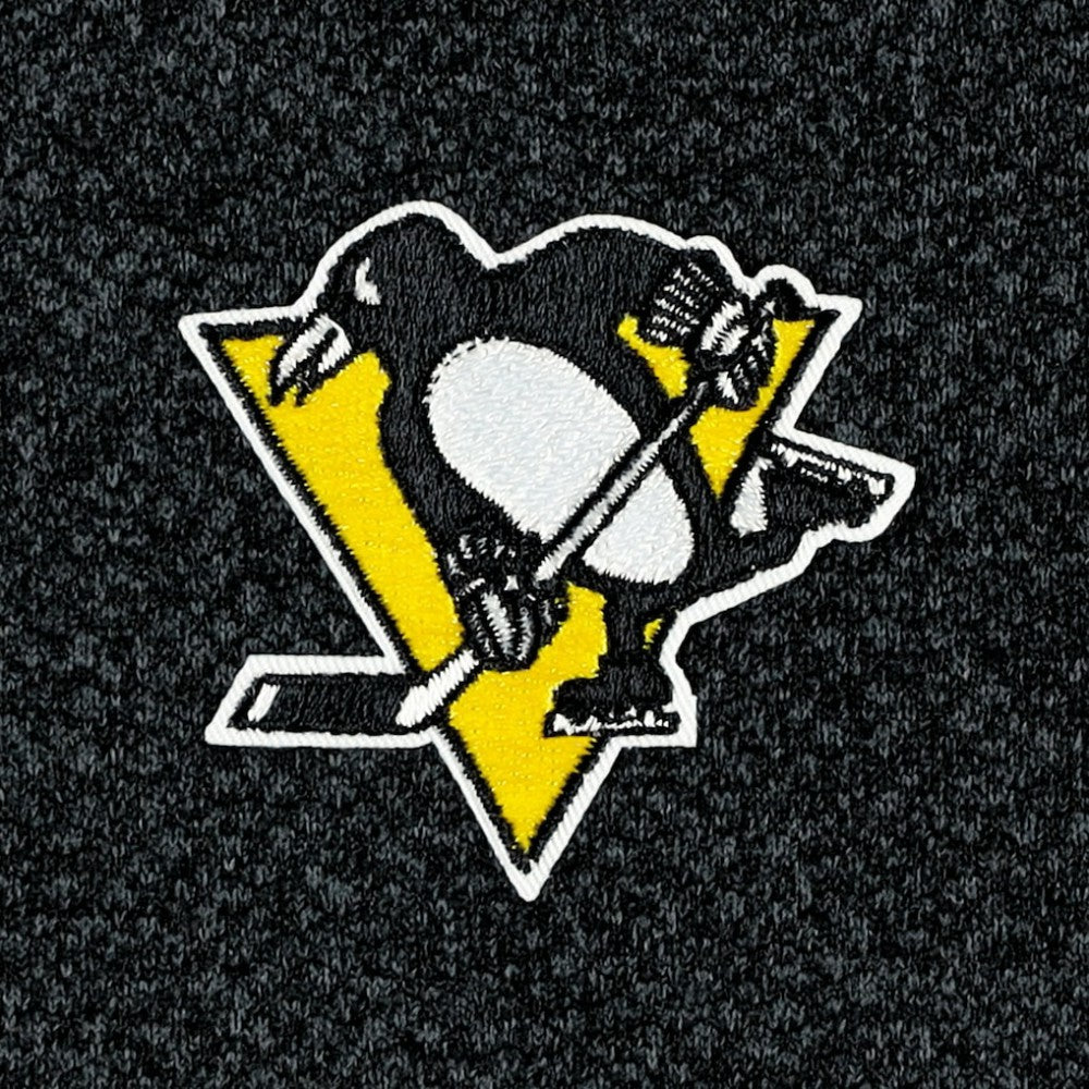 Pittsburgh Penguins Antigua Course Quarter-Zip Jacket - Heathered Black Jackets