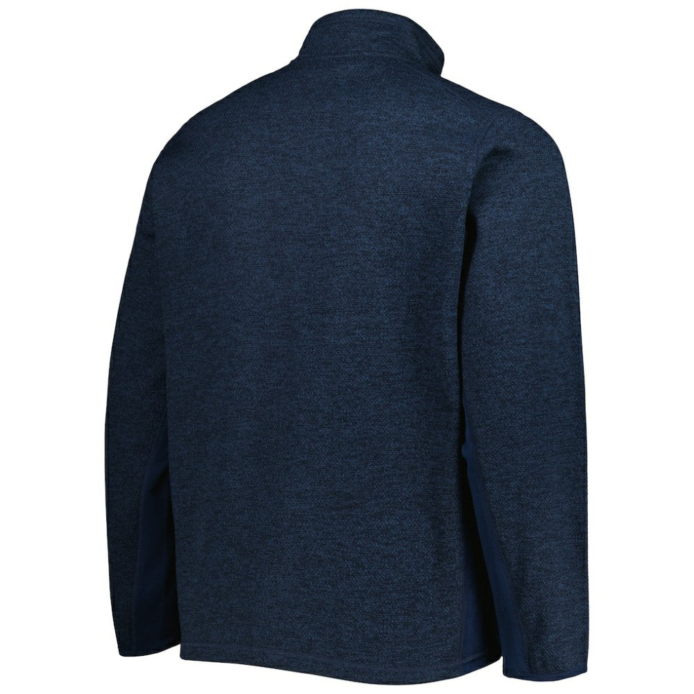 Seattle Kraken Antigua Course Quarter-Zip Jacket - Heathered Deep Sea Blue Jackets