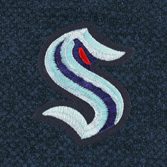 Seattle Kraken Antigua Course Quarter-Zip Jacket - Heathered Deep Sea Blue Jackets