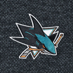San Jose Sharks Antigua Course Quarter-Zip Jacket - Heathered Black Jackets